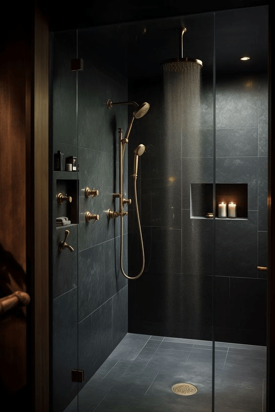 The Best 15 Dark and Moody Bathroom Ideas!: Master Bathroom